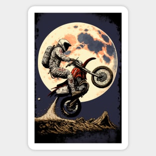 Dirt bike jump on mars Sticker